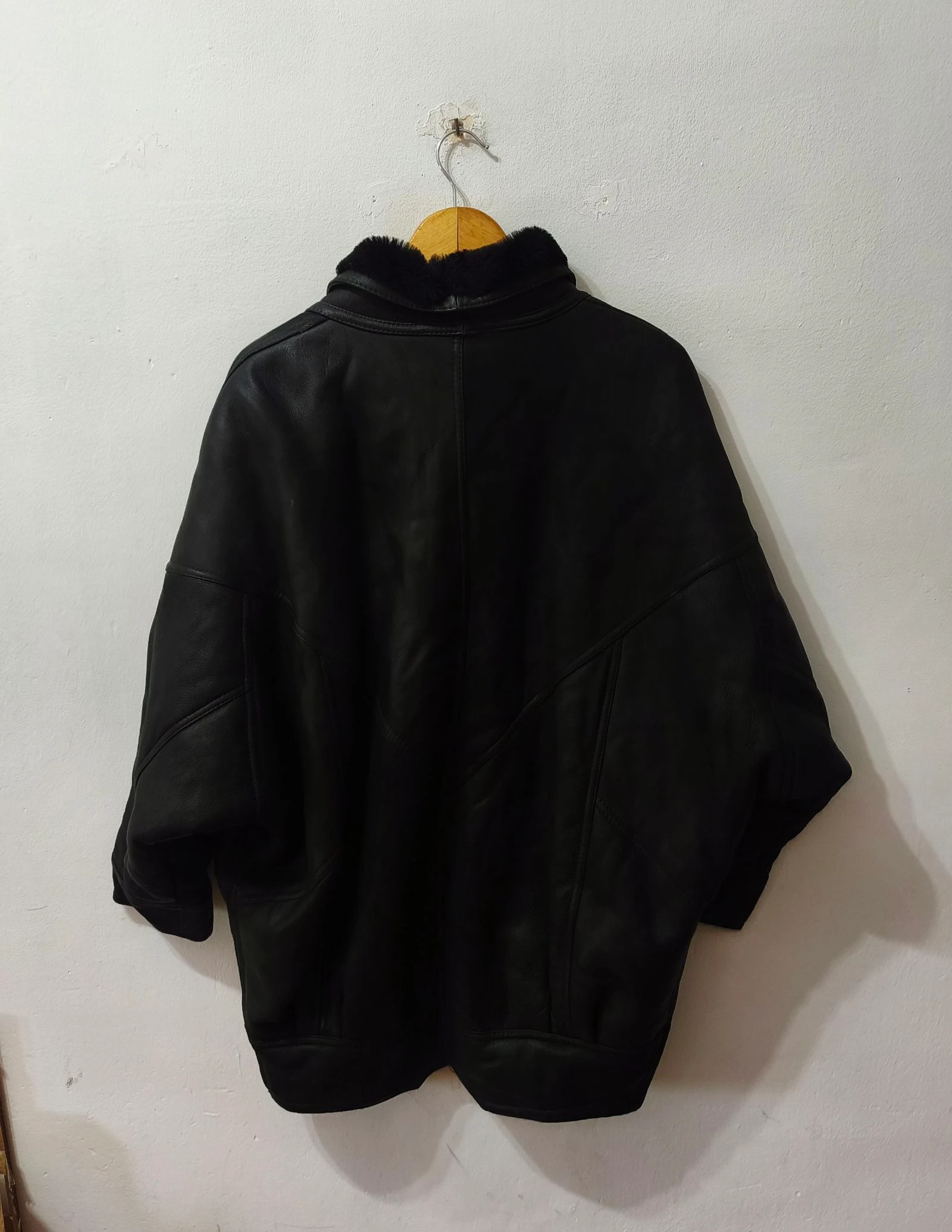 Black leather jacket men Size 42 – photo 2